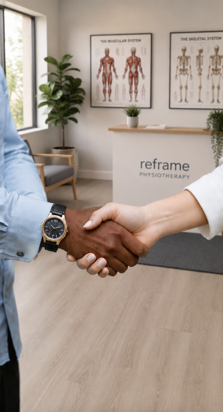 two people shaking hands